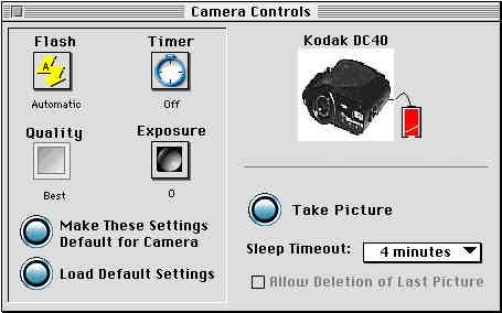 C O N N E C T I N G T O A C A M E R A Saving Camera Pictures To Disk Choose Move All Camera Pictures to Disk from the Camera menu to transfer pictures from the camera to your hard drive.