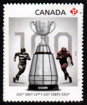 2568a (61 ) 100th Grey Cup Game, Booklet of 10. 12.