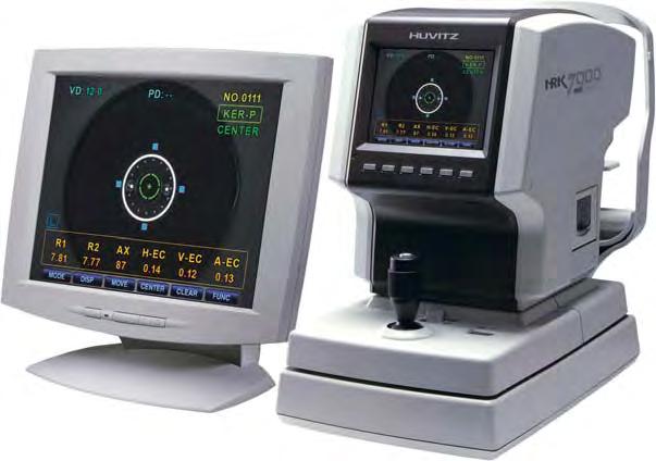 HRK-7000 HRK-7000A Image showing the Huvitz HRK-7000 connected to an external monitor(optional) SPECIFICATION MEASUREMENT MODE K/R Mode REF Mode KER Mode CLBC Mode KER P Mode REFRACTOMETRY Continuous