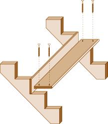 Stringers Stair Tread Step 9 Apply adhesive to suitable size plugs, insert into the screw