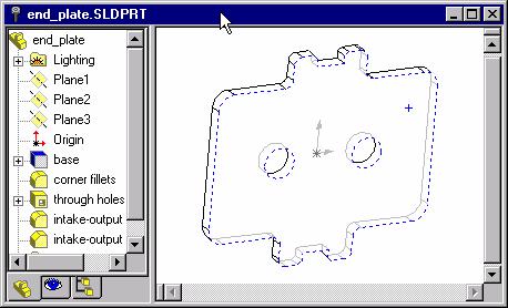 V. MAKING DXF FILES IN SOLIDWORKS Start SolidWorks and open the part file for which you will make a DXF: File > Open > part-file.sldprt (I.e. gear.