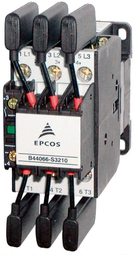 B440S N0/J0/J1 Capacitor Switching Contactors for all Power Factor Correction Systems B440S J0/J1 Construction Excellent damping of inrush current Improved power quality (e.