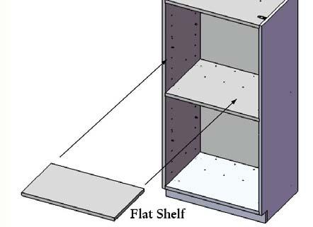 shelf/panel of the cabinet.