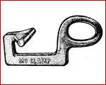 #1762 #1782 Baby Box Clamp Great for single lip flanges and inside frame horns. Throat clearance of 1-1/2 high. Grip 1-¾.