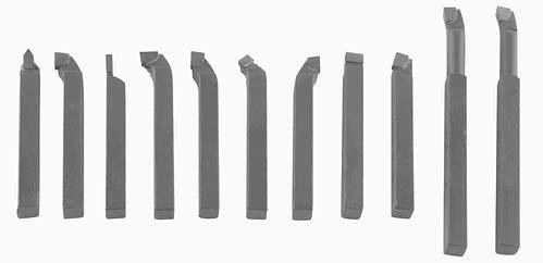 Carbide-Tipped Tool Bit Set includes a wide variety of tool types for just about any machining operation. This set also includes two boring bars. Boring bars measure 4 7 8" long.