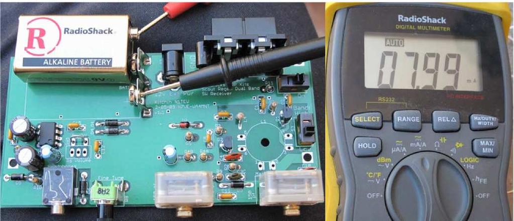 fl Measure the voltage across the battery clips using a voltmeter set to the DC volts setting.