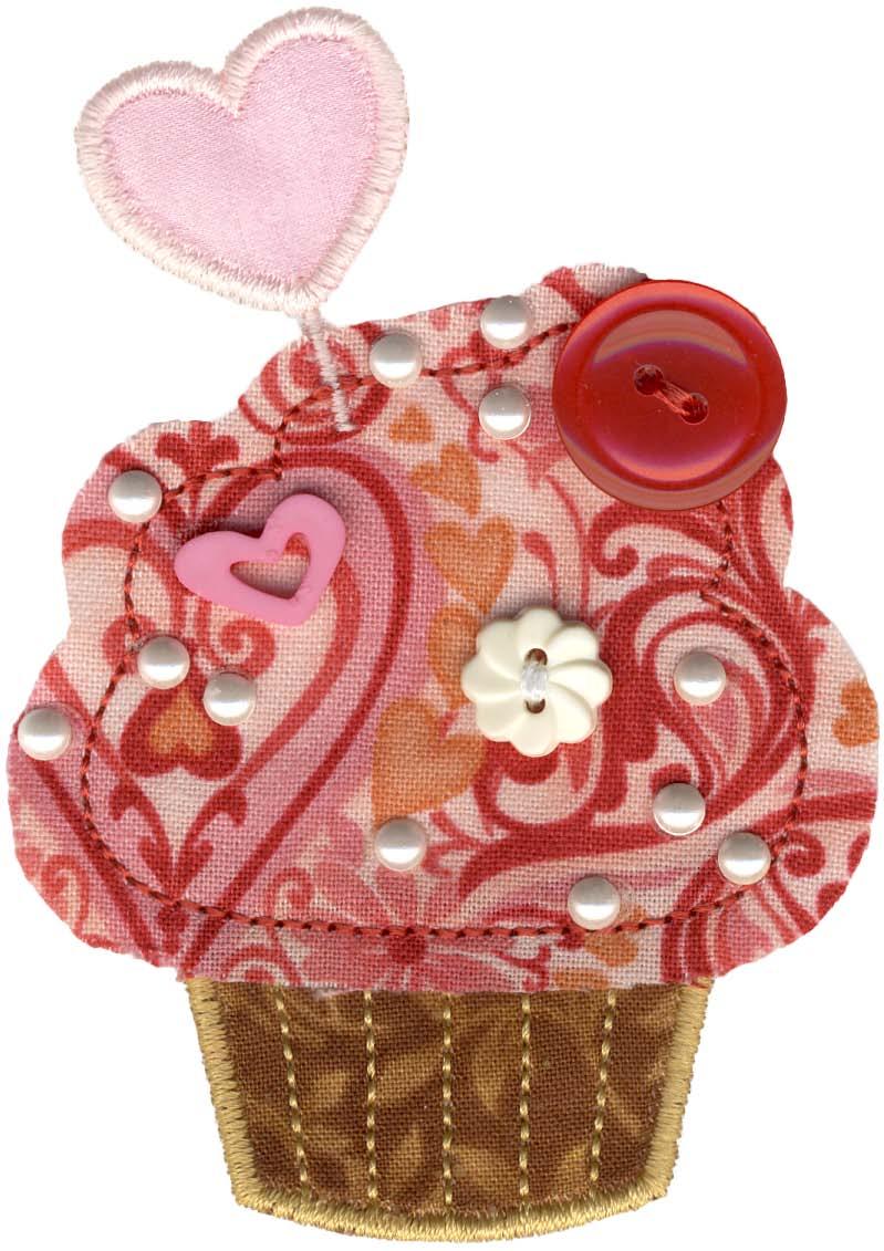 12397-03 Ruffles Cupcake Additional embellishments used: Large red button on top & white star button under ruffles.