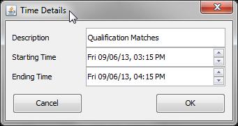 The minimum number of Matches at any Event is 5, and the maximum number of Matches is 6.