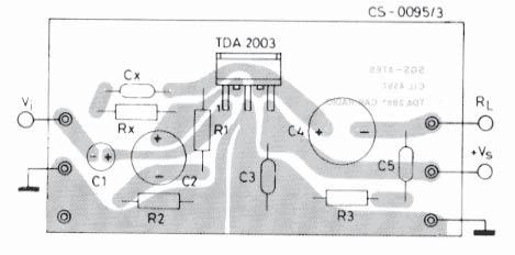 Application information TDA2003A 3 Application information Figure 20. Typical application circuit Figure 21. Printed circuit board and component layout for typical application circuit 3.