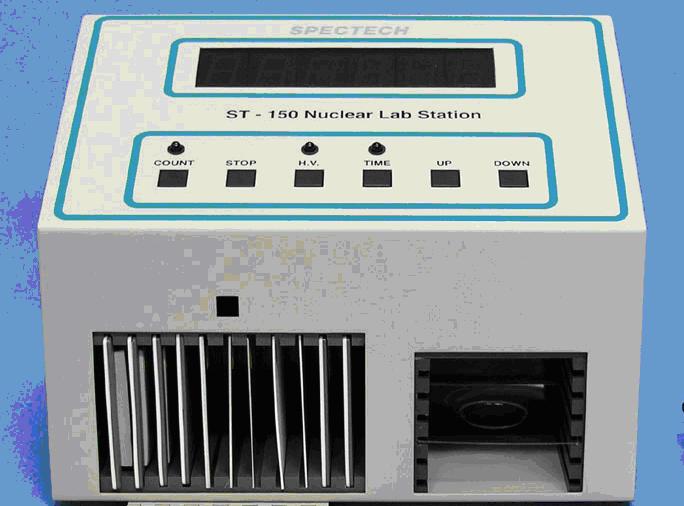 EQUIPMENT The ST160 Nuclear Lab Station (Figure 4 below) provides a self-contained unit that includes a versatile timer/counter, GM tube and source stand; High voltage is fully variable from 0 to