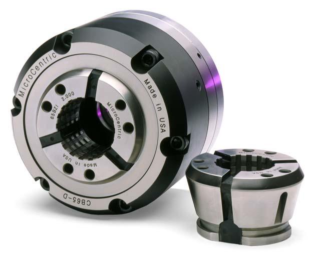 Quick Change Collet Chucks MicroCentric MicroCentric Quick Change Collet Chucks feature a segmented vulcanized collet.
