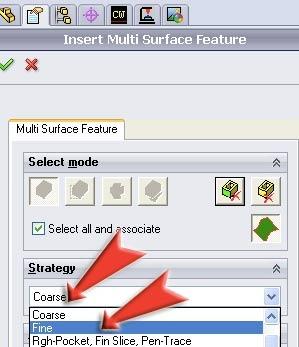 III.3. Select Multi Surface Feature1 [Coarse] and right click to edit the Edit Definition.