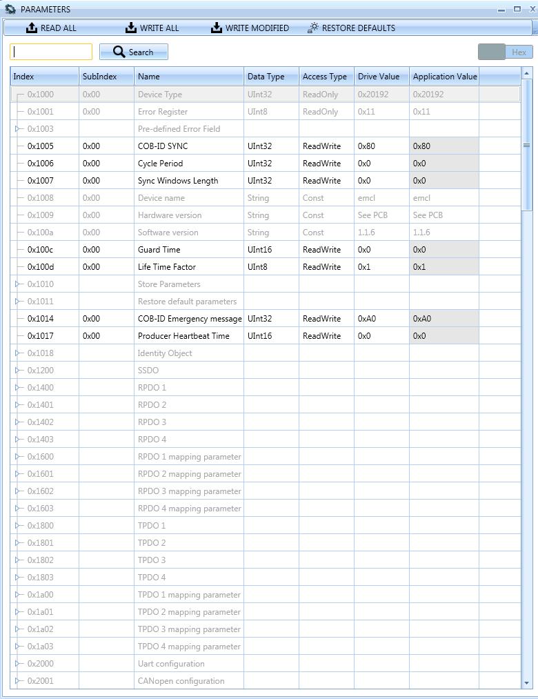 12. PARAMETERS This screen displays a list of both Drive values and Application values of all the parameters that the drive supports.