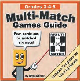 Contents Multi-Match Cards (Reproducible) 3-6 Title, Wilds, & Instruction Cards 7 Recording Sheet & Answer Key 8-9 Folding Card Storage Pocket 10 About This Card Set This set is one of many