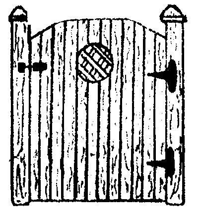 Wood inserts are used on vinyl gates