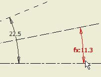 5. Enter /2 in the Edit Dimension box to divide the Fold 3 dimension by two and press Enter.
