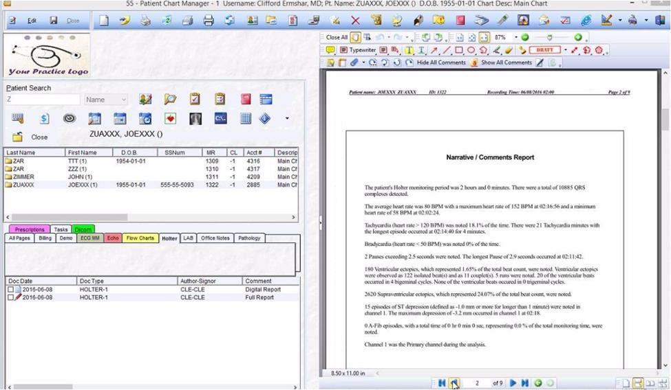 If any changes are made to the digital file, you will have the option to print the PDF Report once again on exiting the Midmark screen, the new PDF will overwrite the existing PDF to reflect any