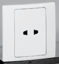 Mallia TM Euro-US and German standard socket outlets - complete white 2 811 00 2 811 20 Polycarbonate front cover plates with a matt finish Compact mechanism for a larger wiring space Supplied with 2