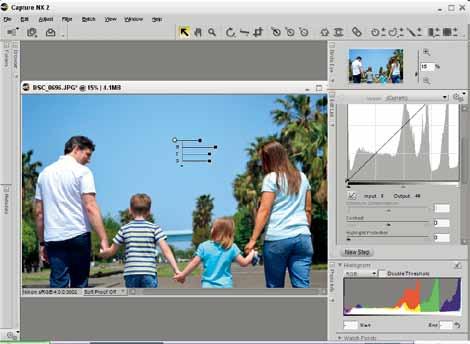 Intuitive operation for finishing touch Capture NX 2 software Expanded creative control (sold separately) Capture NX 2 s easy-to-learn editing tools unlock image potential without degrading original