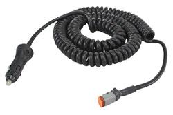 16ft Coil Cord w/cigarette Plug 21ft Cord with Ring Terminals 16ft Cord w/battery Clamps 16ft Cord with Cigarette Plug Click Images to Enlarge Power/Plug: Each HL-85-CPR Spotlight comes with a