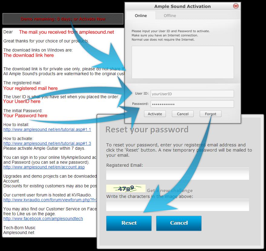 4. Online Activation: fill in User ID and password and click "Activate" to