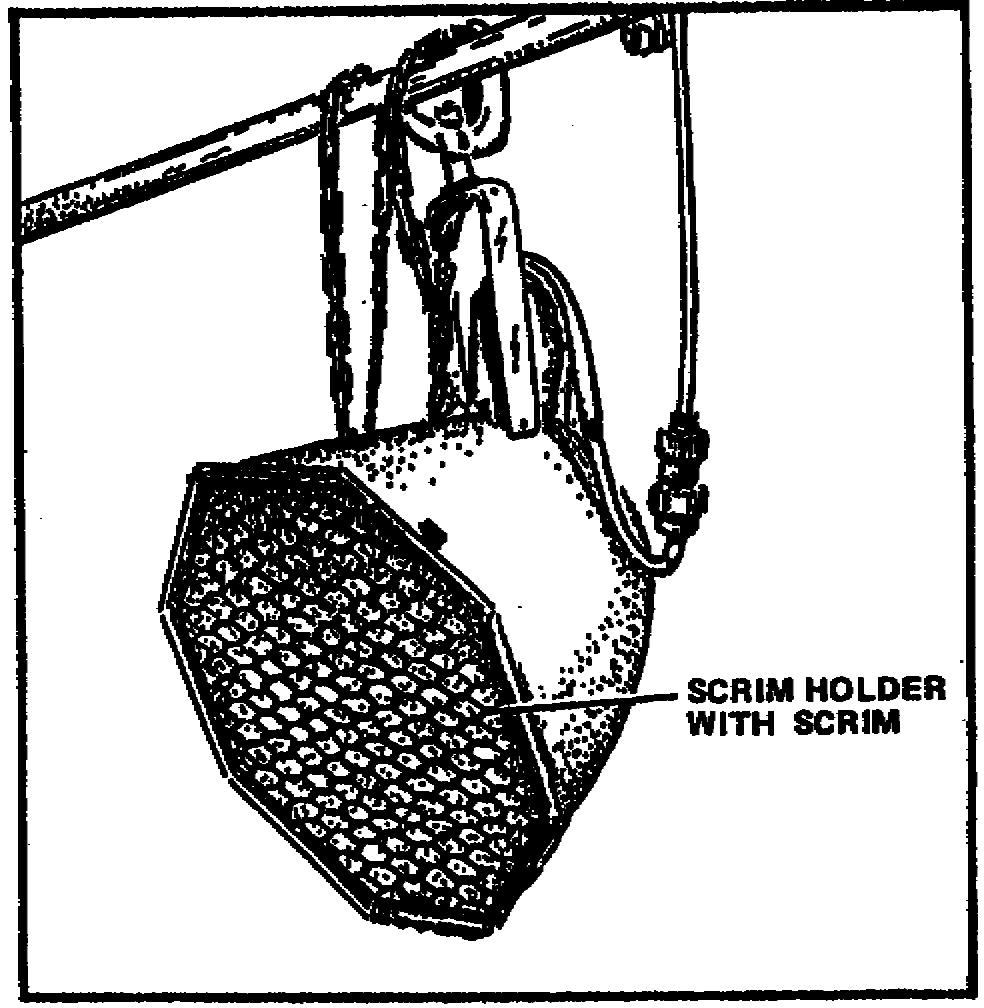 Figure 1-12. Scrim 5. Now that we have discussed the equipment used to control the direction of a beam, let us take a look at how we can control the intensity or brightness of lighting.