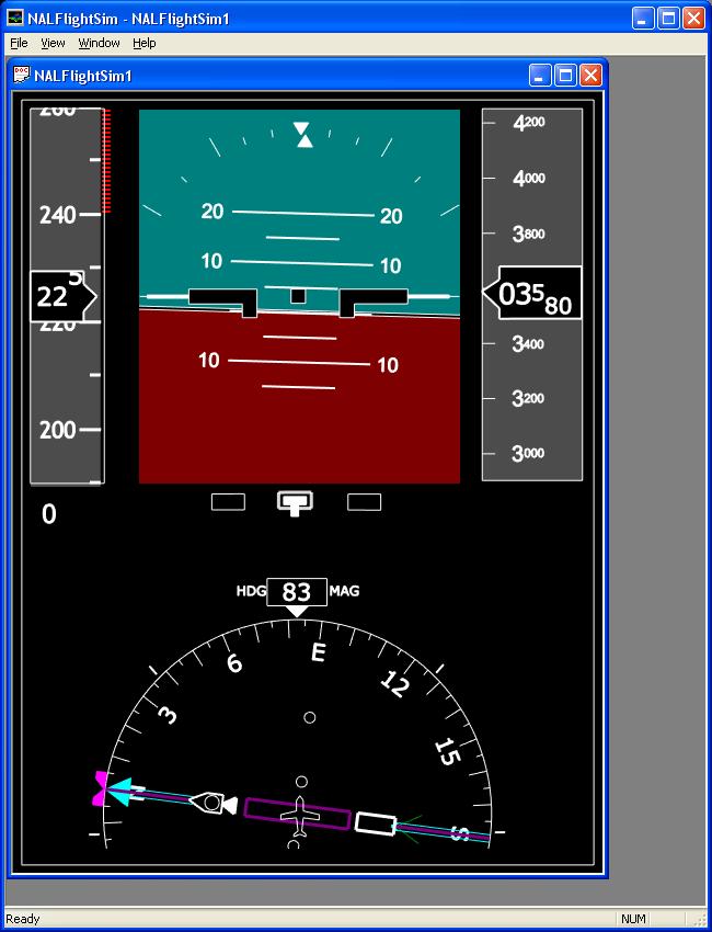 Instrumentation The Primary flight display is developed using VAPS XT and interfaced to the GUI.