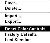 Choosing the Reset Color Controls command from the Settings menu will force the master, Red, Green, and Blue gamma