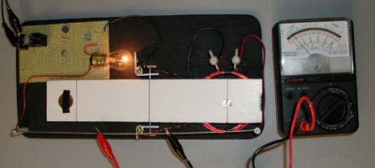 Figure 8: Experimental set-up Plug in the wall transformer of the LVPS; the lamp will tell you if current is flowing.