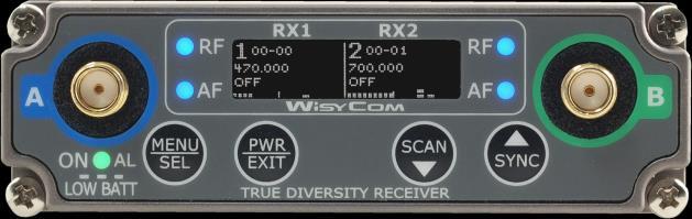 HIGH PERFORMANCE DUAL TRUE DIVERSITY RECEIVER - DIGITAL AUDIO DSP BASED Wider Oled Display! Optimized button layout! Simplified software!