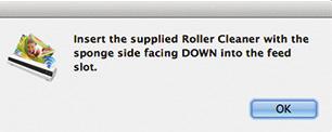Wait until the cleaning board is ejected with a Cleaning done message CARE - CLEAN ROLLERS From Apple Mac 1.