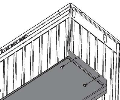 wall (align with Truss Notches as shown) and secure with Screws