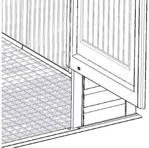 3: Push a Door Hinge Bushing (HO) 13.4: Hang the Right Door on the right front corner. Ensure bottom of the Hinge pin Bushing.