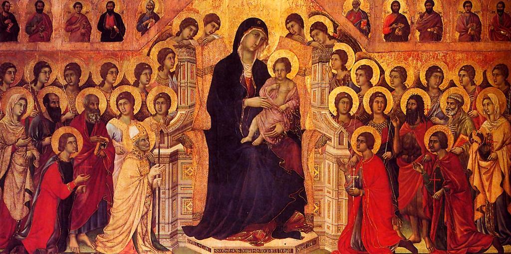 Duccio di Buoninsegna Virgin and Child Enthroned with Saints from the Maestà