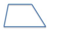 3 But this is a special type of trapezoid known as an i so sc e l e s t rape zo i d. We could also have a trapezoid that looks like this. Ask: What makes the first trapezoid different from the second?