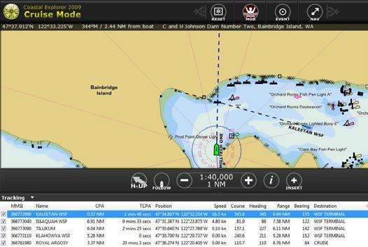 Navigation SW with AIS support PC software Rose Point Coastal Explorer AMEC AIS Viewer (free with AMEC products) Nobeltec Visual