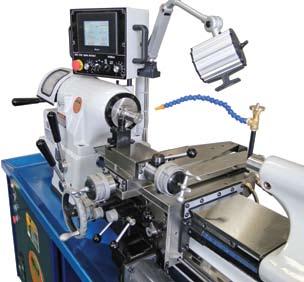 Super Precision Digital Threading Collet Lathe The digital threading control replaces traditional threading gearboxes with a microprocessor-controlled, servo-driven leadscrew.