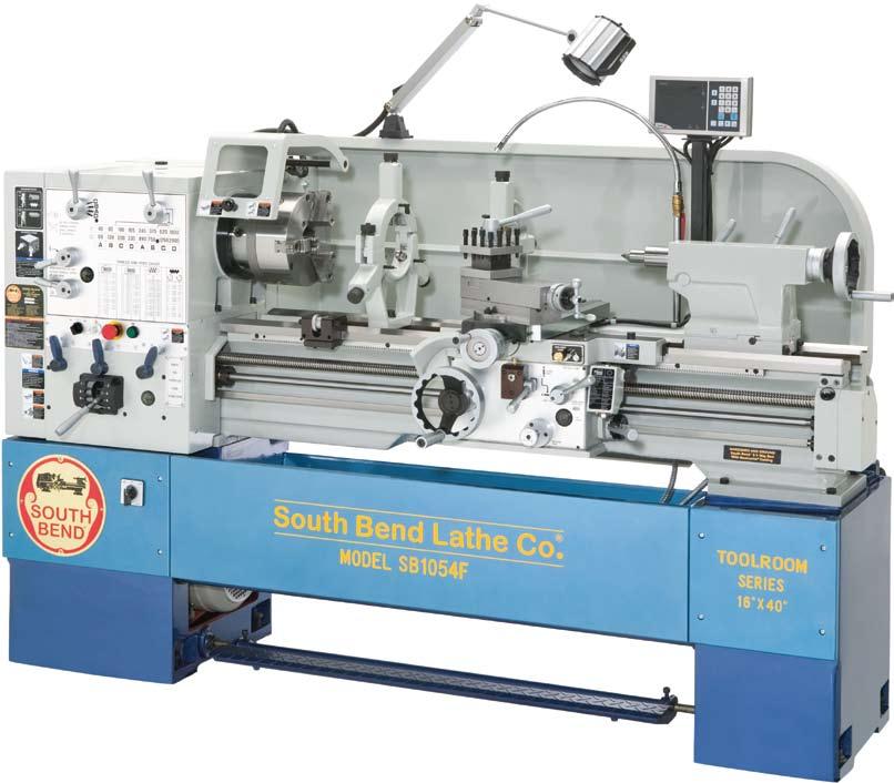 16" x 40" 16-Speed Toolroom Lathe with DRO Our 16-speed gearhead lathes are solidly constructed to handle years of demanding industrial production and manufacturing tasks a South Bend hallmark.