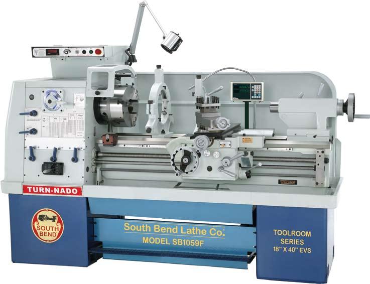 18" x 40" Variable-Speed Toolroom Lathes (EVS) Our EVS (Electronic Variable Speed) TURN-NADO lathes combine modern electronics with historic South Bend lineage to offer some of the finest toolroom