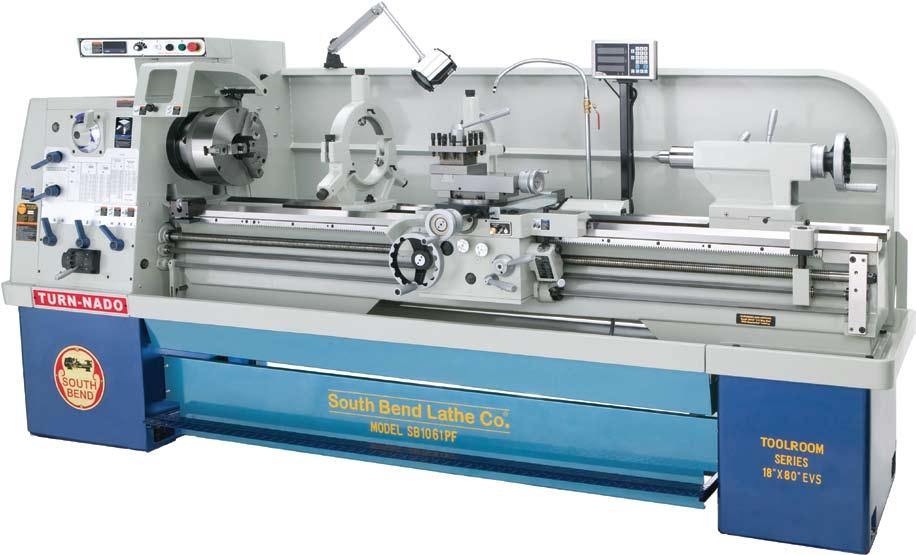 18" x 80" Variable-Speed Toolroom Lathes (EVS) Our EVS (Electronic Variable Speed) TURN-NADO lathes combine modern electronics with historic South Bend lineage to offer some of the finest toolroom