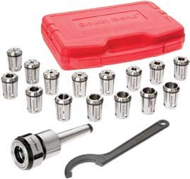 Each set includes hardened and precision ground spring collets for maximum holding power, collet chuck, spanner wrench and protective moulded case.