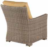 ^ Clear Glass Top Driftwood Resin Wicker Powder Coated Aluminum Frame Top Options: Beechwood