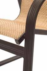 Cabo Sling Aluminum Sling Cabo Sling 2 x 5/8 Ribbed Arm Available in Padded Sling #W3450* Dining Arm Chair 24 30 35 17 25 #W3450HB* High Back Dining Chair 24 30 41 17 25 #W3452 Sled Based Dining