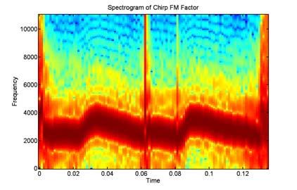 and spectrograms of the chirp