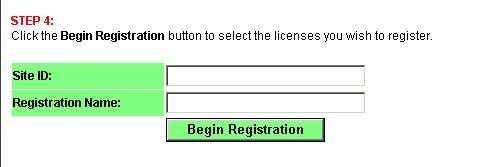 4. Scroll down to the bottom of the next page. You will be asked to enter your Site-ID (taken from the Manual Registration window in TNT Reading Tutor) and your Registration Name.