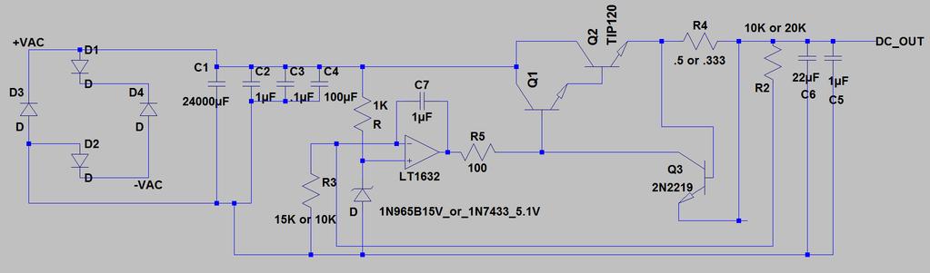 As shown in Figure 4, the +/-25V is similar to the +/-15V design, however the +25V and the -25V require 24VAC@4A transformers.