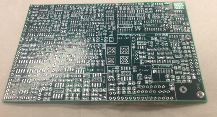 Figure 37: PCB pre component layout. This is a picture of the PCB before components were put into place and soldered to the board via reflow.