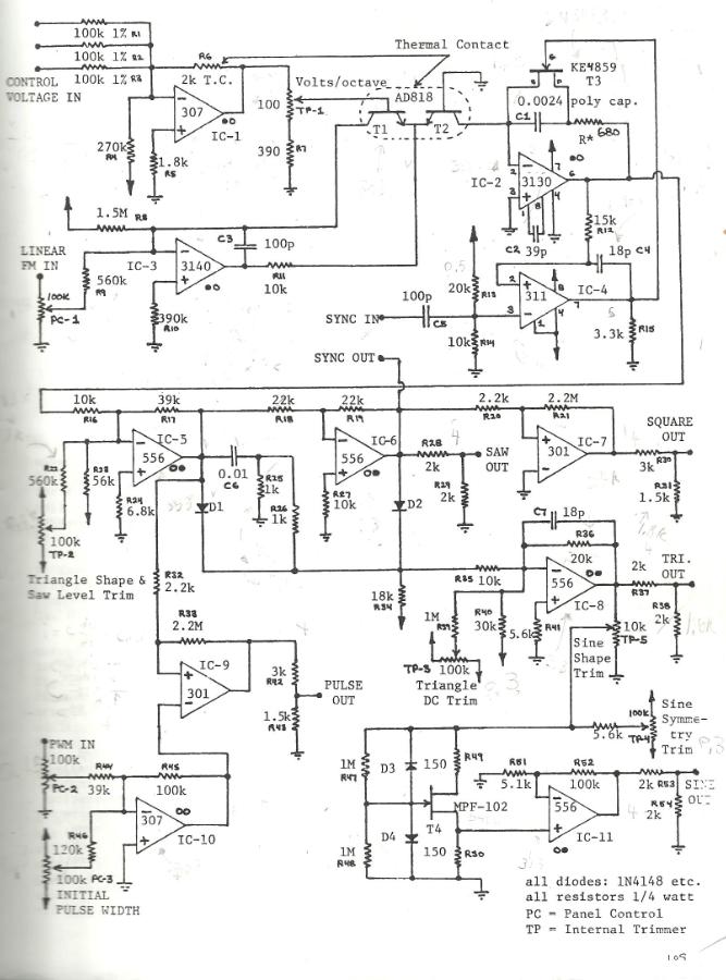 Figure 3: Voltage Controlled Oscillator Schematic.