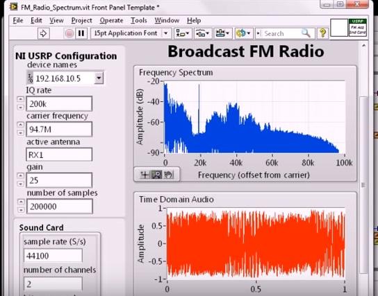 The demodulation is done by using phase wrapping icon. The final operation resample s the original signal with 50K samples. The frequency spectrum can also be plotted by the user specification.