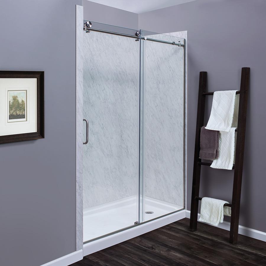 walls Doors are backed by a Limited Lifetime Warranty H2OFF clean glass technology is applied to the inside surface of the glass.
